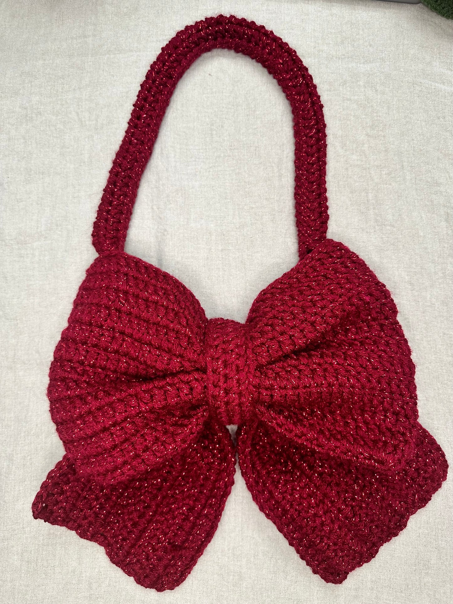 🎀 Sparkly Red Bow Bag 🎀