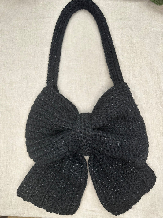 🎀 Sparkly Black Bow Bag 🎀